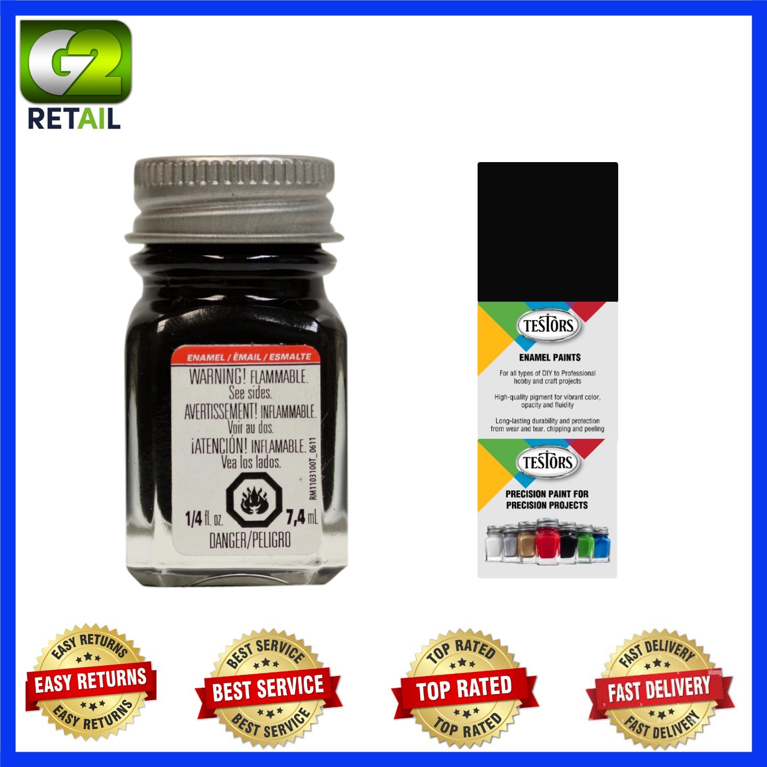 0.25 Oz Black Enamel Paint – Easy Application for Endless Crafting Possibilities