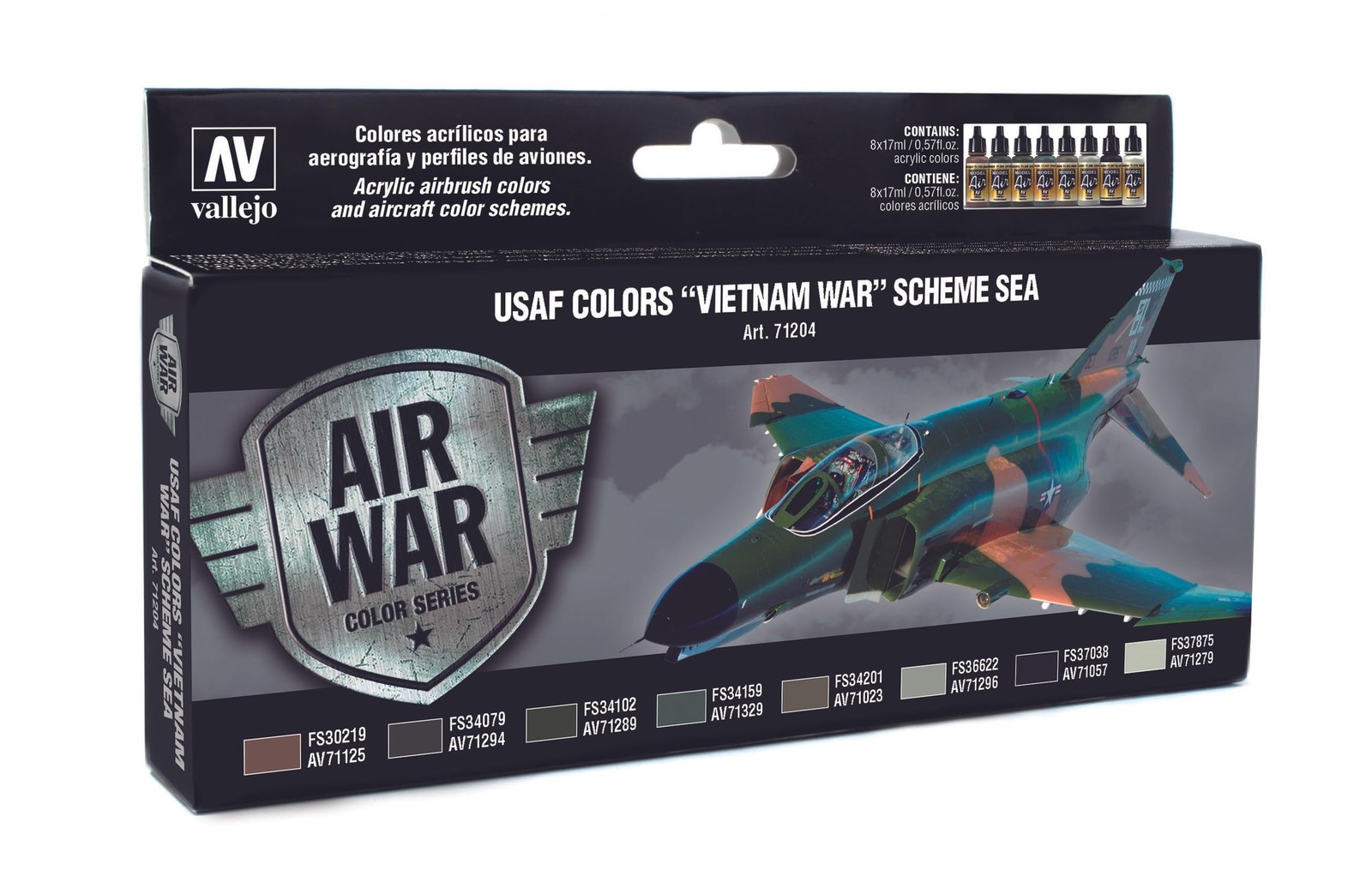 USAF Colors Vietnam War Scheme Sea (8 Set) 17ml Paint, 0.57 Fl Oz (Pack of 8)…
