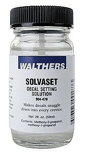 Walthers 470 All Scale Solvaset Decal Setting Solvent — 2oz 59.1mL Bottle