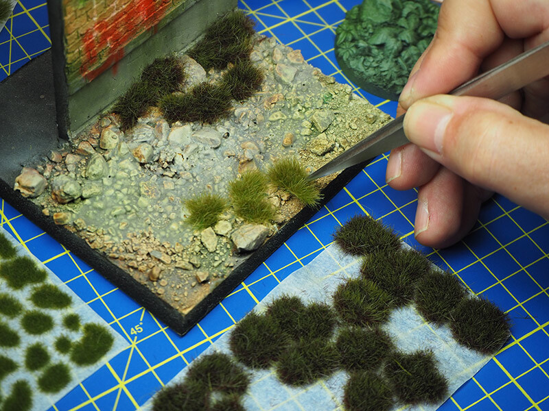 Vallejo Grass Tufts Range for Scale Models Terrains and Dioramas