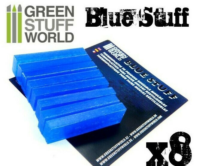Green Stuff World Blue Stuff Instant Mold – 8 Bars – Scenery Dioramas Warhammer
