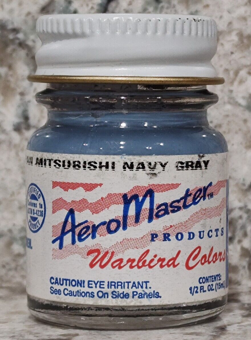 AEROMASTER – WARBIRD COLORS – .5 oz ACRYLIC PAINT – JAPAN MITSUBISHI NAVY GRAY