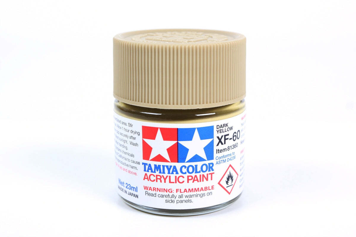 Tamiya 81360 XF-60 Dark Yellow Acrylic Paint 23ml TAM81360 – US