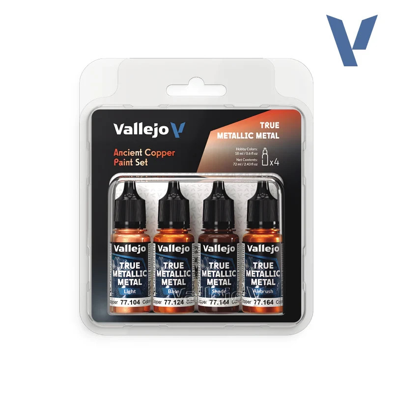 Vallejo True Metallic Metal Ancient Copper Paint Set Airbrush NEW