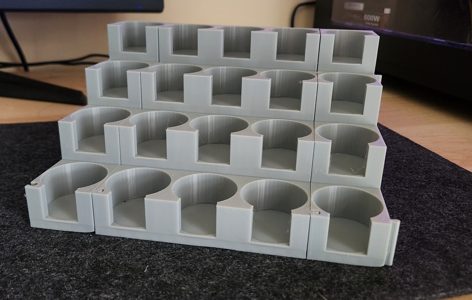 Tiered Grey Paint Rack Stand for Model 33mm Paint Jars.