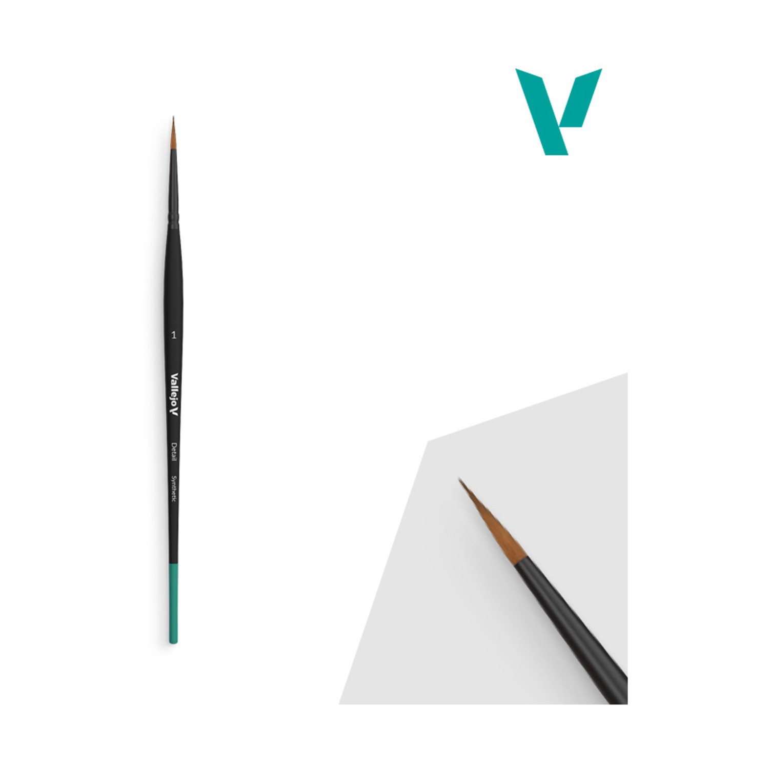 Vallejo Paint Brush Detail Round Synthetic #1 New