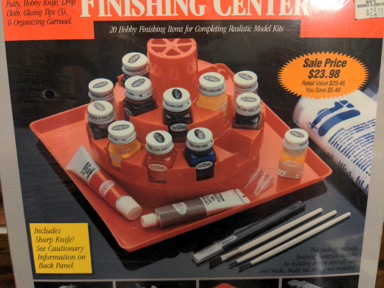 Testors Plastic Model Finishing Center Kit 9172 1990 The Testor Corp Rare Sealed