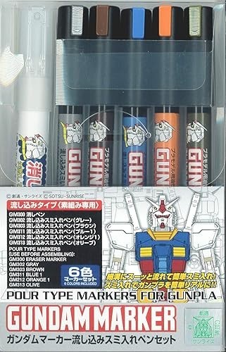 Gundam Marker GMS122 Pour Type Panel Liner Pen Set GSI Creos Gunpla Japan NEW