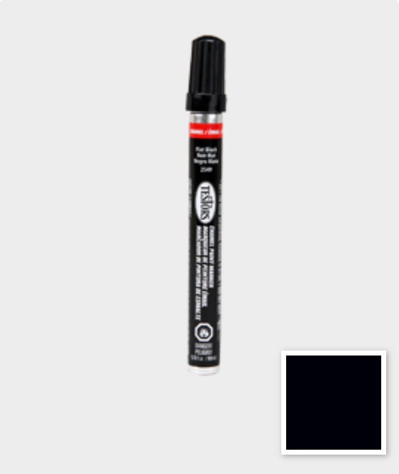Testors 2549 Enamel Marker Flat Black 1/3 fl oz