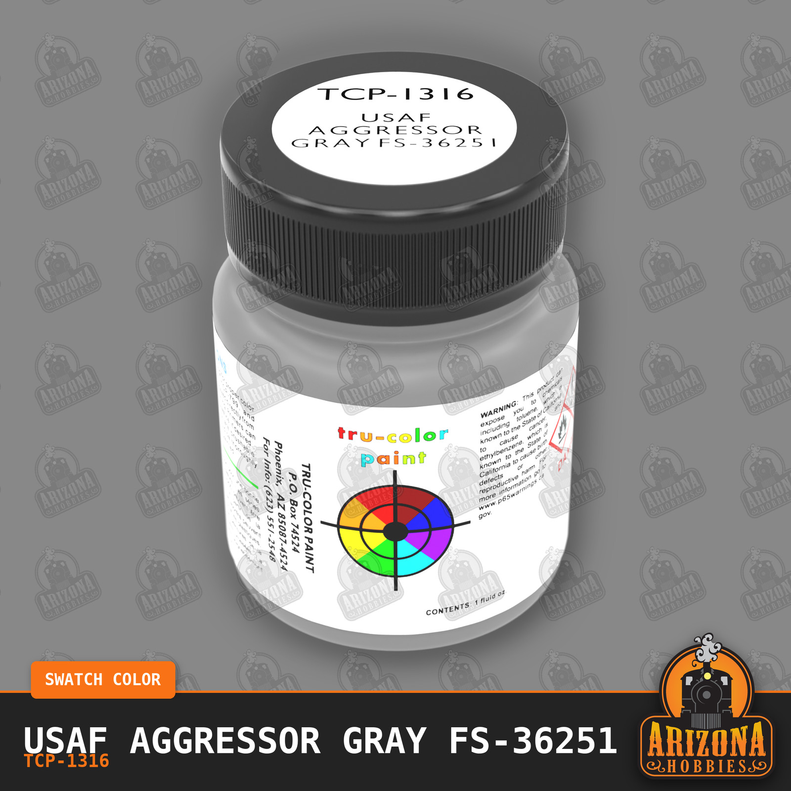 U.S. Air Force AGRESSOR GRAY FS-36251 1-oz bottle (Air-brush) Tru-Color Paint