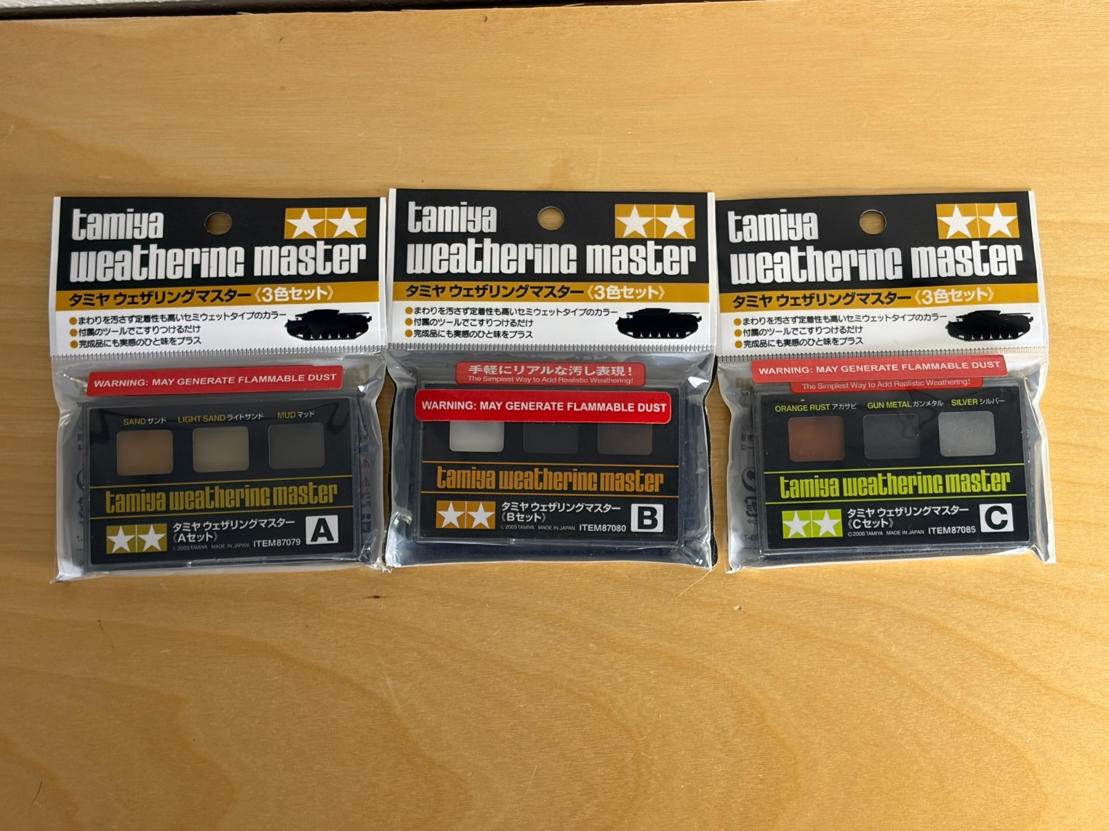 Tamiya Weathering Master Sets A B C Lot Model Paint Pigments