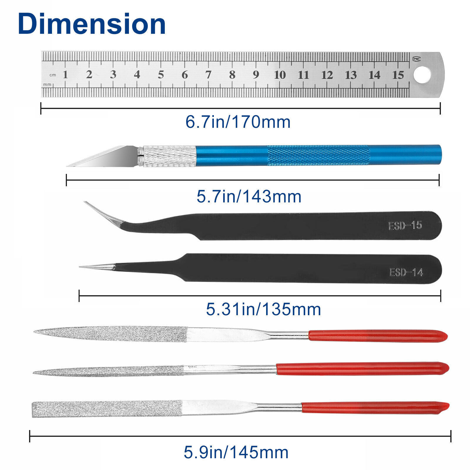 24Pcs Compatible for Gundam Modeler Basic Tools with Duty Plastic Container
