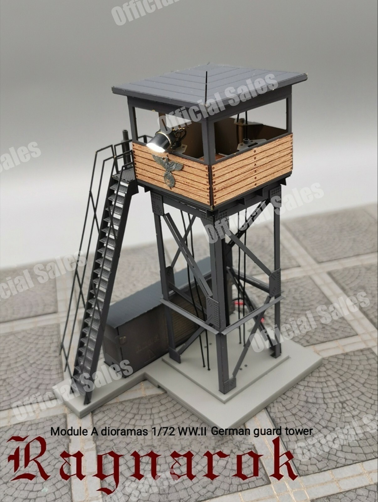 1/72 dioramas guard tower German grey version alloy finished product