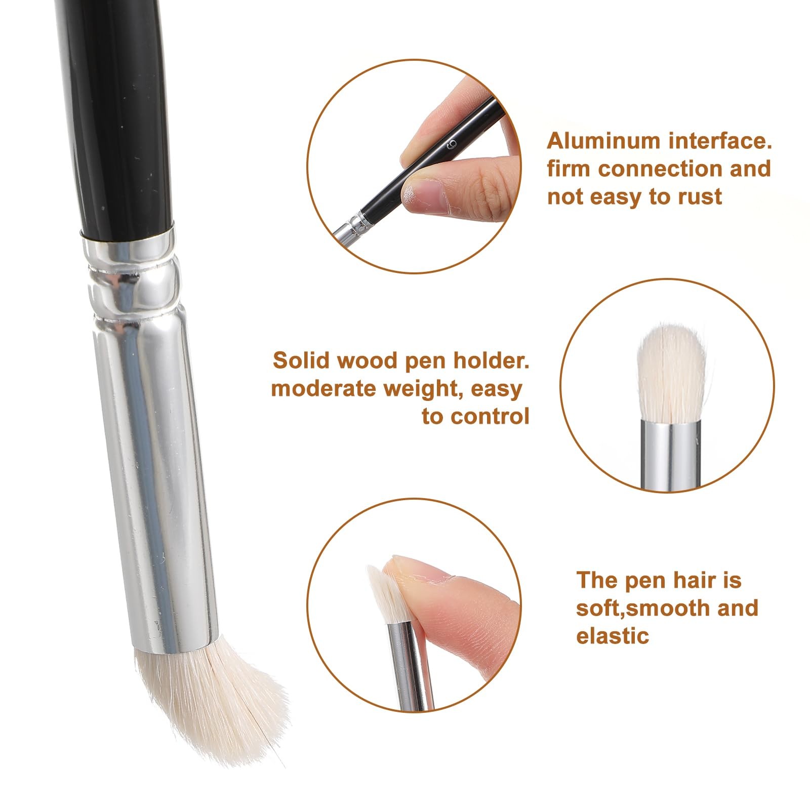 6 Pcs Dry Brush Set, Drybrush Set Round Detail Paint Brush for Model Ceramics…