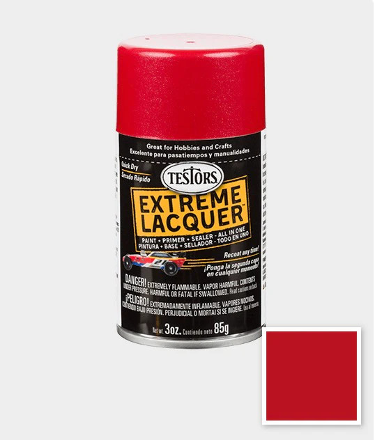 Testors 1837MT Spray Lacquer Revving Red 3 oz