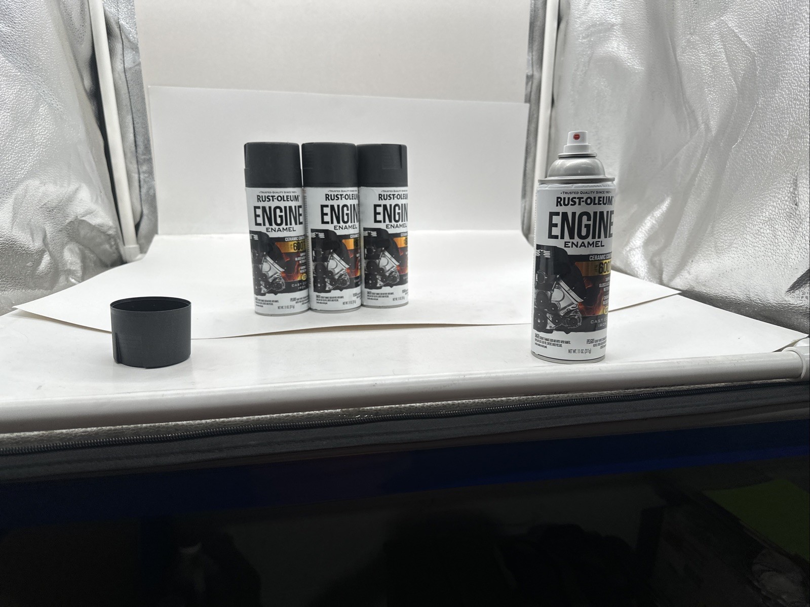 4x Rust-Oleum 366437 Engine Enamel Spray 11 Ounce – Cast Coat Iron