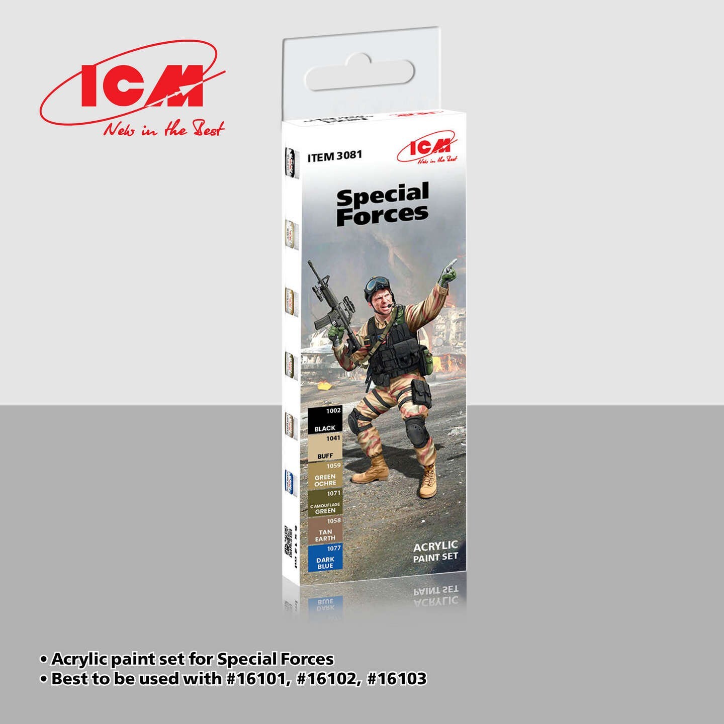 ICM 3081 – Acrylic paint set for Special Forces