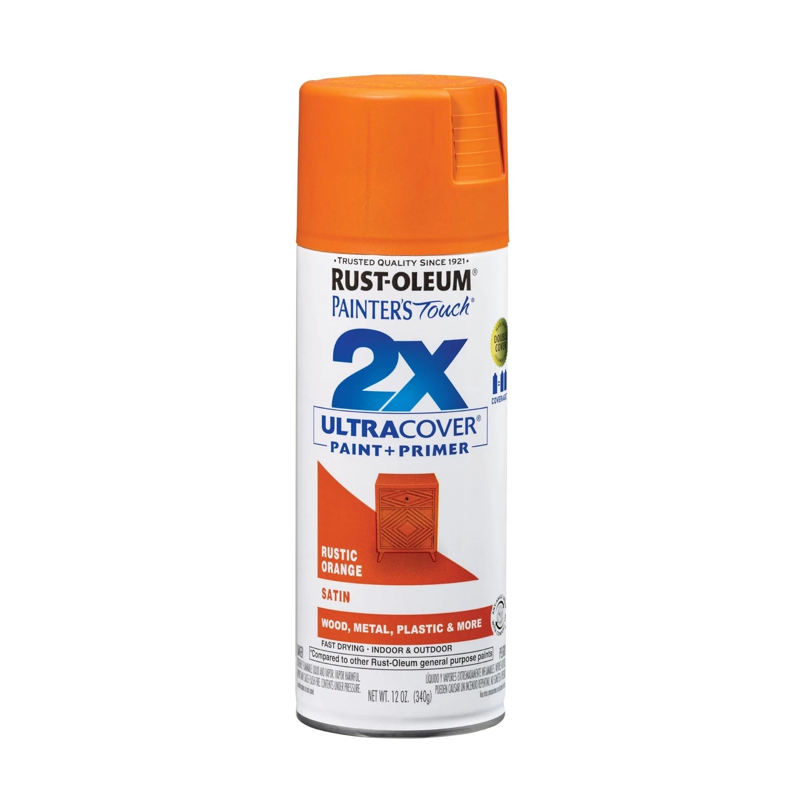 Rust-Oleum Satin Rustic Orang 334089 2x Painter’s Touch 12oz / 340g Spray Can