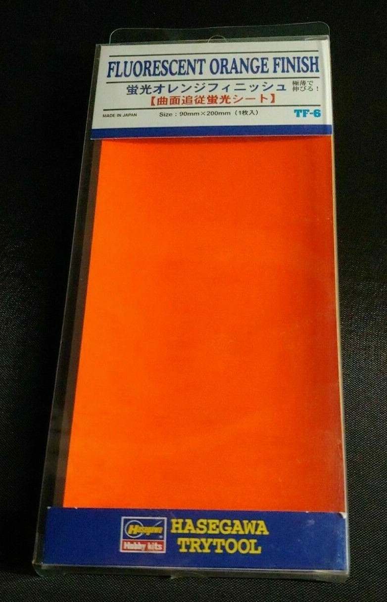 Fluorescent Orange Finish Adhesive Detail and Marking Sheet Hasegawa TF-6