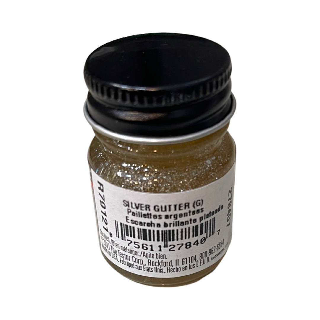 New TESTORS Model Master Silver Glitter, 278407, Enamel, 0.5 fl oz