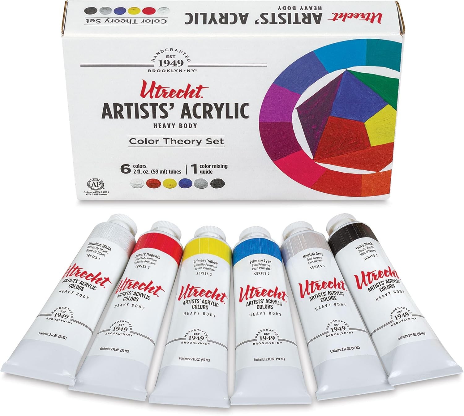 Artists’ Acrylic Paints – Set of 6, Color Theory, 59 ml