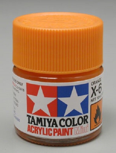 Tamiya Acrylic X-6 Orange Paint Jar 81506