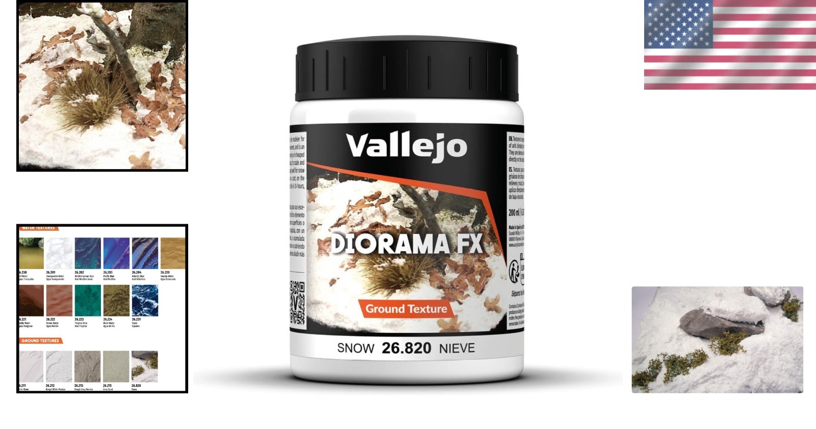 Diorama FX Snow Texture Acrylic Paint for Miniatures