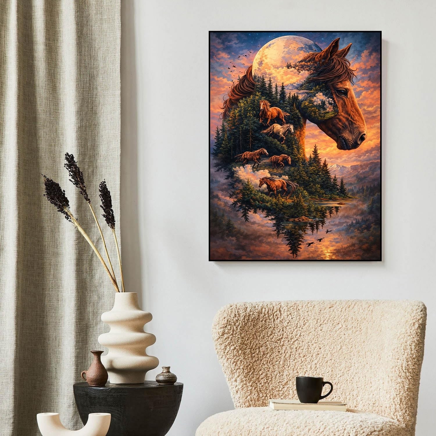 5D Horse Diamond Art Kits for Adults 12 X 16Inch | Horse Diamond Painting Kits o