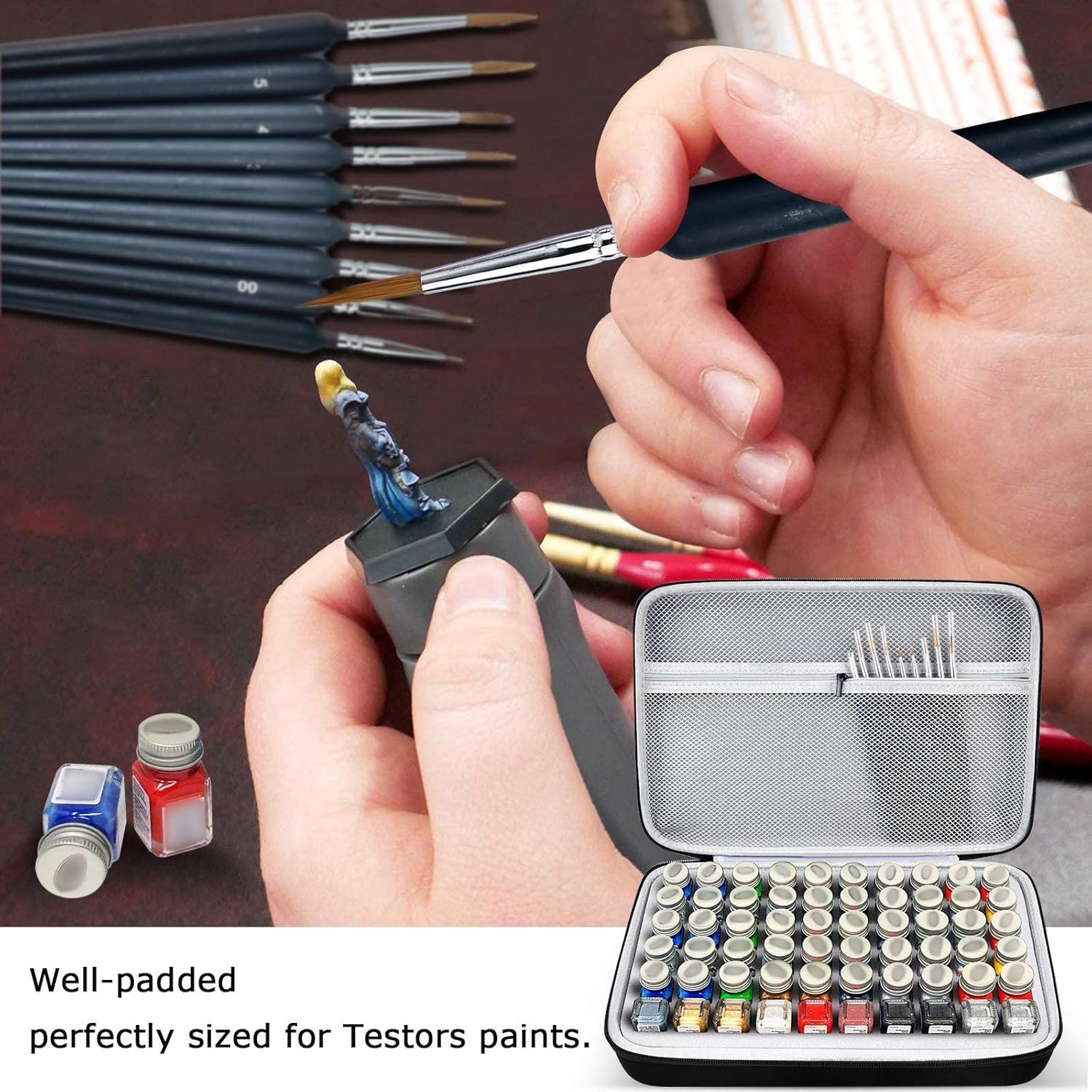 Model Paint Storage Case Compatible With Testors Acrylic Set, Paints Organizer