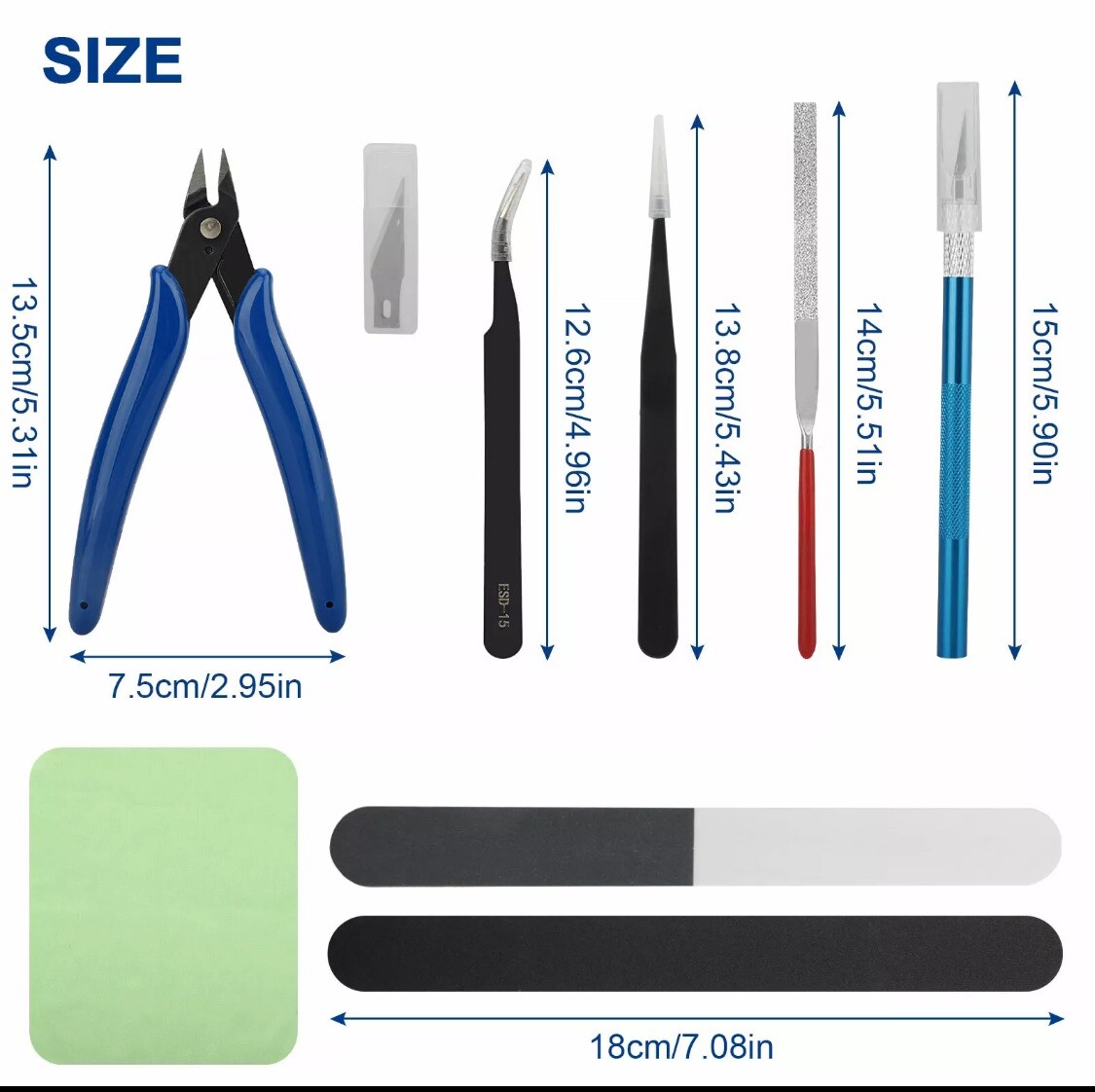 Gundam Modeler Basic Tools Craft Kit Car Model Hobby Building Repairing 9PC Set