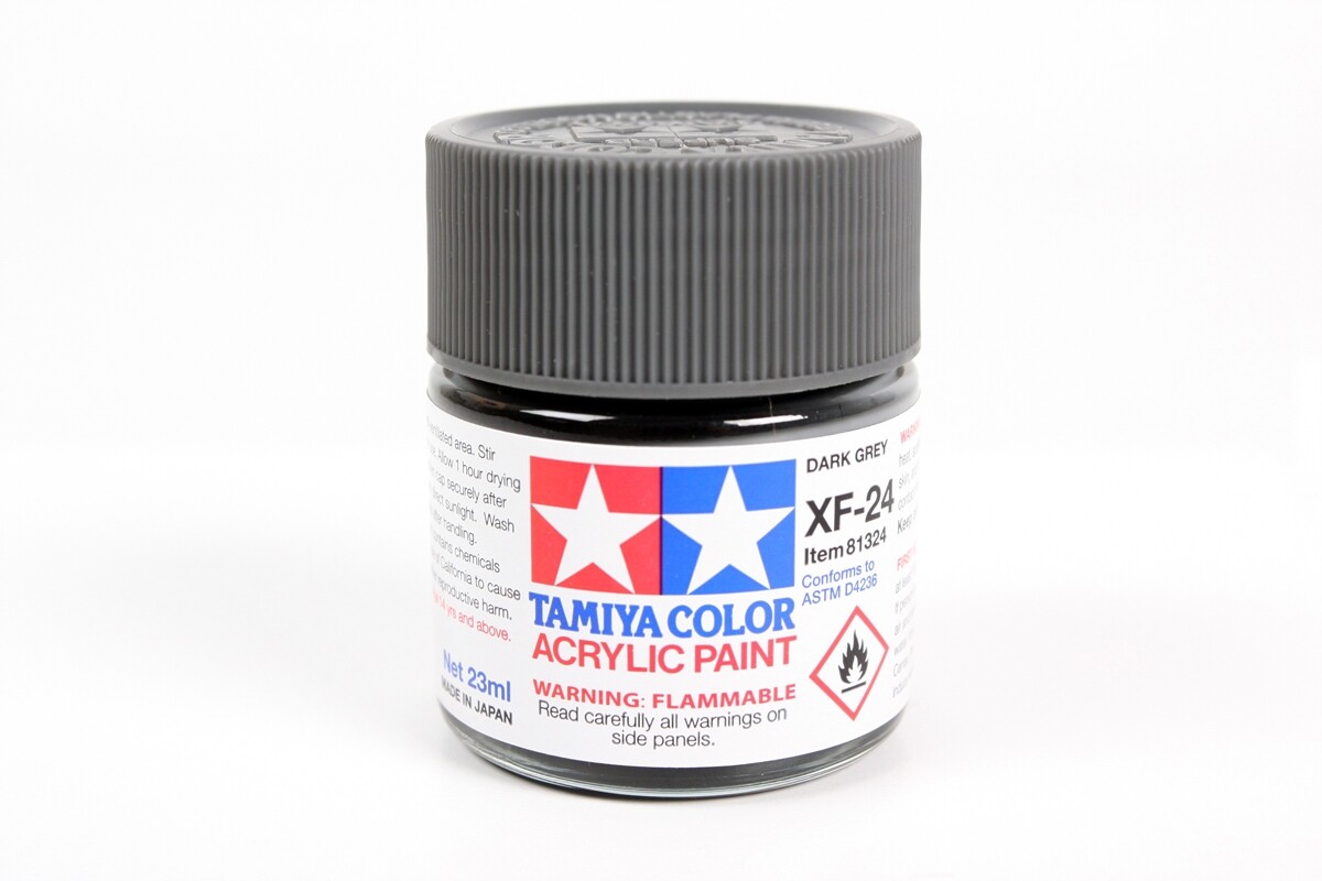 Tamiya 81324 XF-24 Dark Gray Acrylic Paint 23ml Large Bottle – US