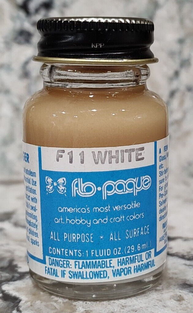 FLOQUIL FLO-PAQUE COLORS MODEL PAINT 1oz 1 OUNCE – F11 WHITE