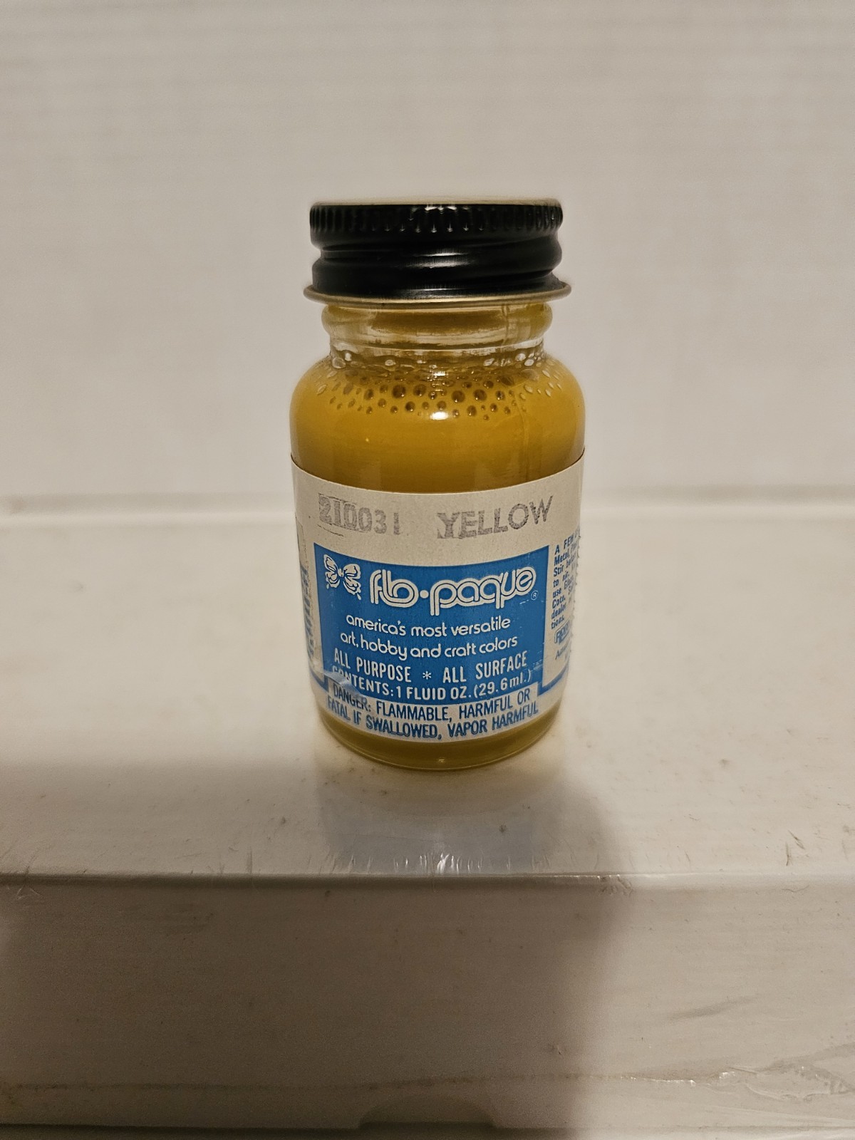 FLOQUIL FLO-PAQUE YELLOW 210031 ALL PURPOSE MODEL PAINT 1oz