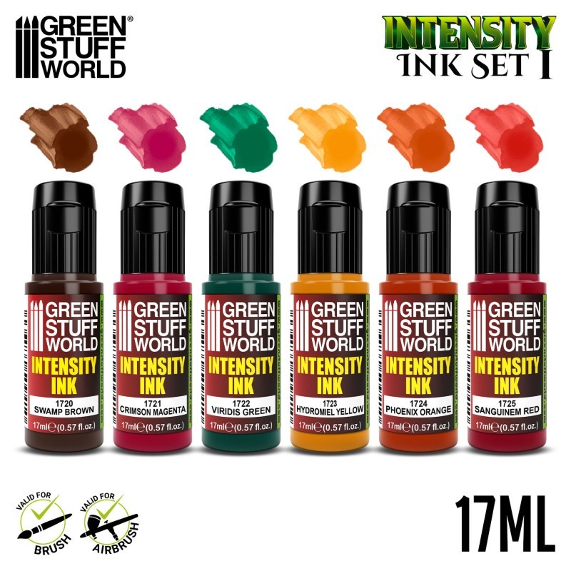 Green Stuff World: Intensity Inks – [Set 1] – 6× 17ml