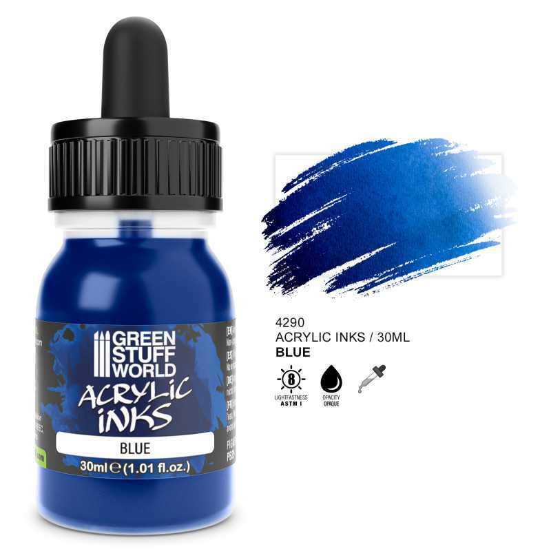 Green Stuff World 4290 Acrylic Ink – OPAQUE Blue 30ml