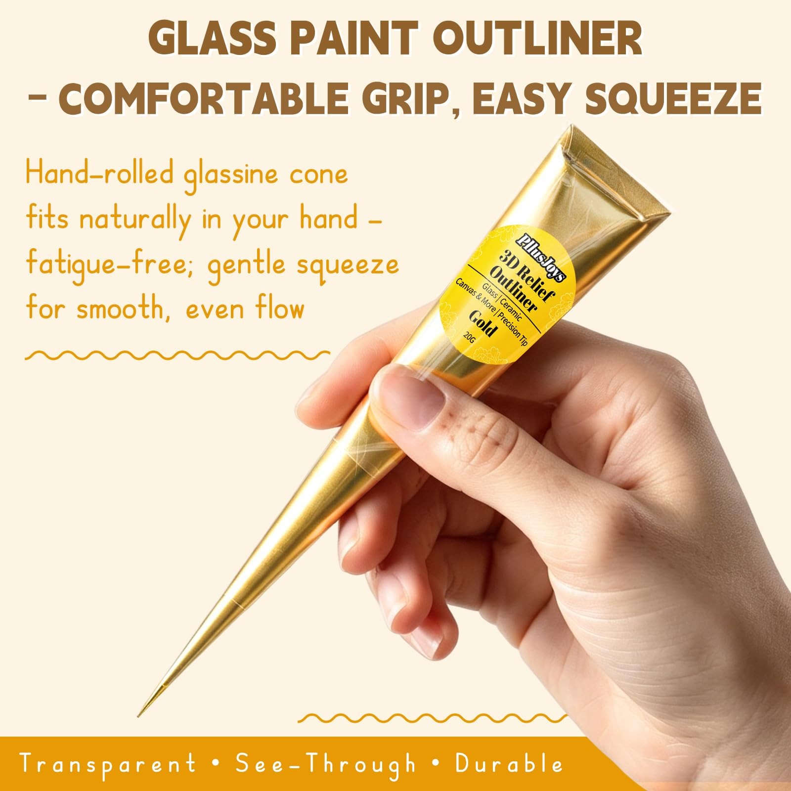 Black Glass Paint Outliner,0.1mm Ultra-Fine 0.75 Fl Oz (Pack of 1), black