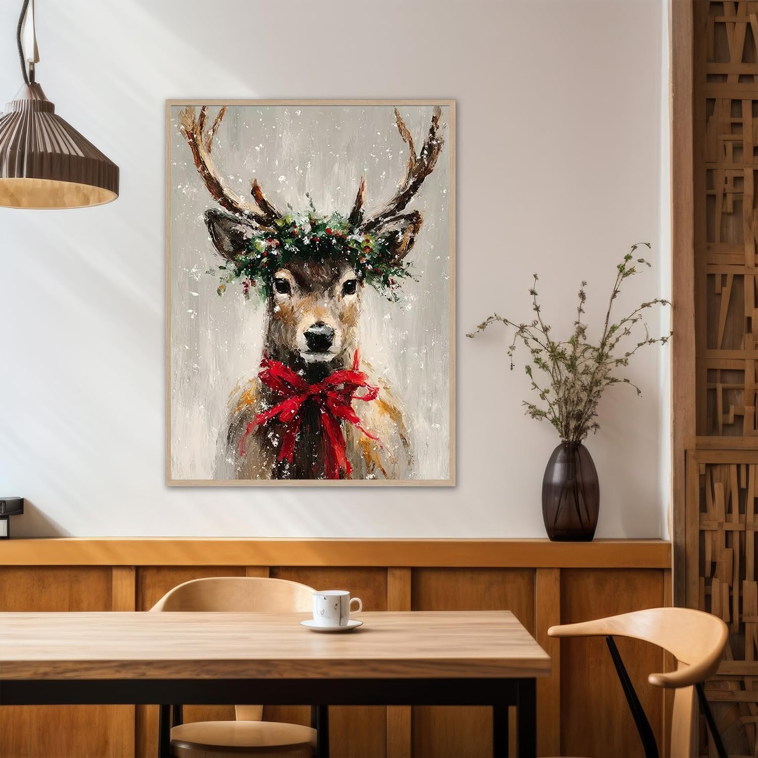 Christmas Deer Diamond Art Kit for Adults 12 x 16 Inch
