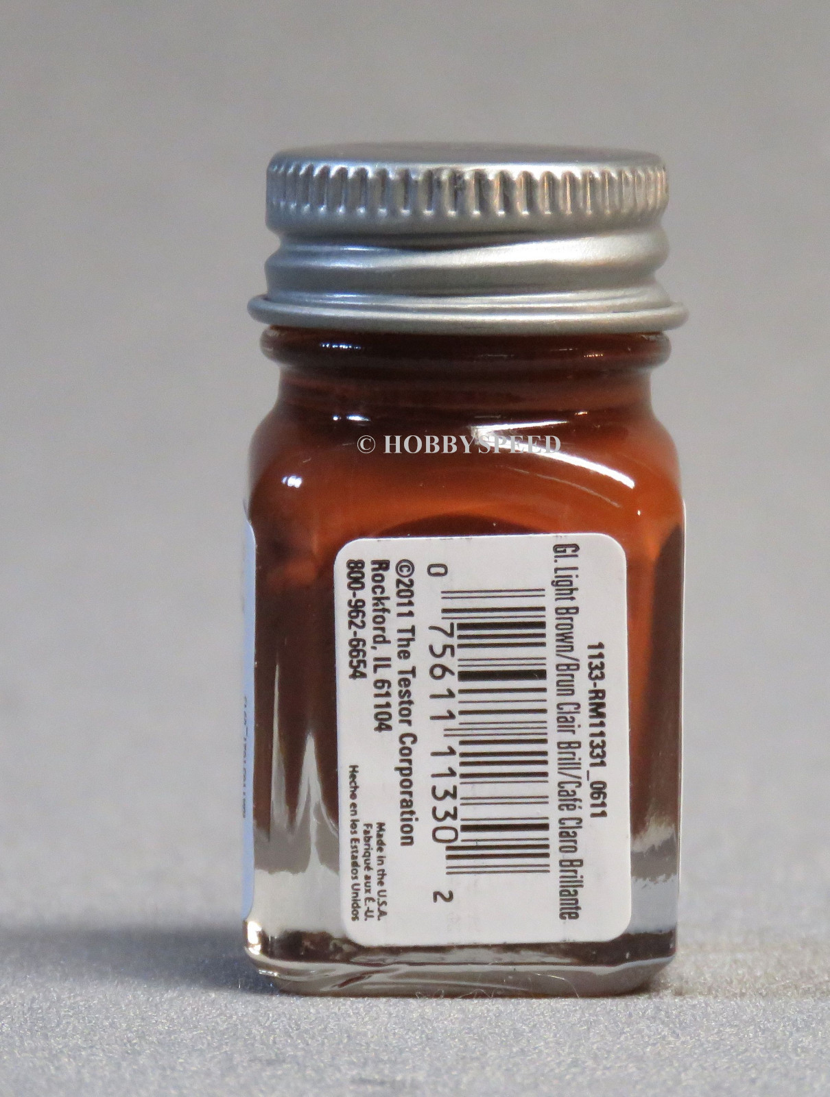 TESTORS PAINT GLOSSY LIGHT BROWN ENAMEL 1/4oz JAR plastic model car TES1133