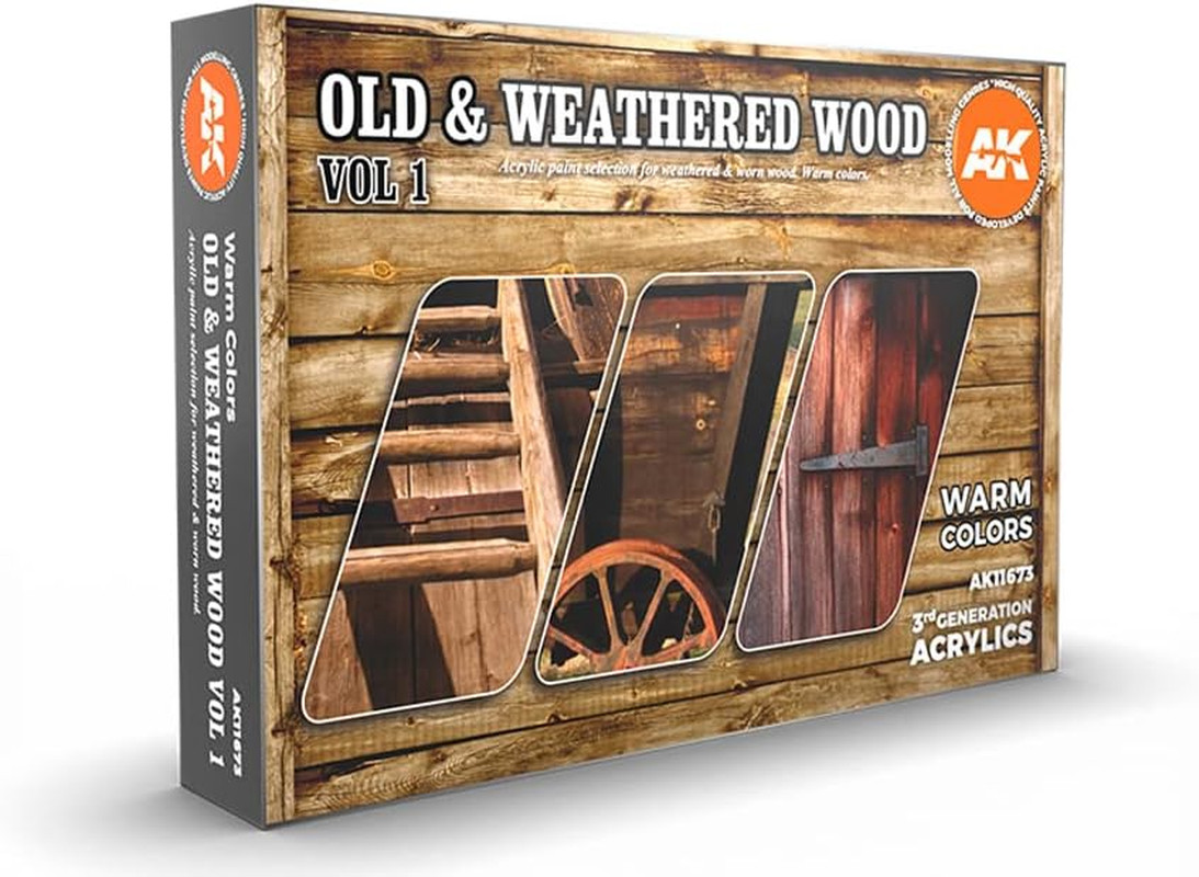 OLD & WEATHERED WOOD VOL1 Acrylic Paint Set 3Rd Generation 17Ml