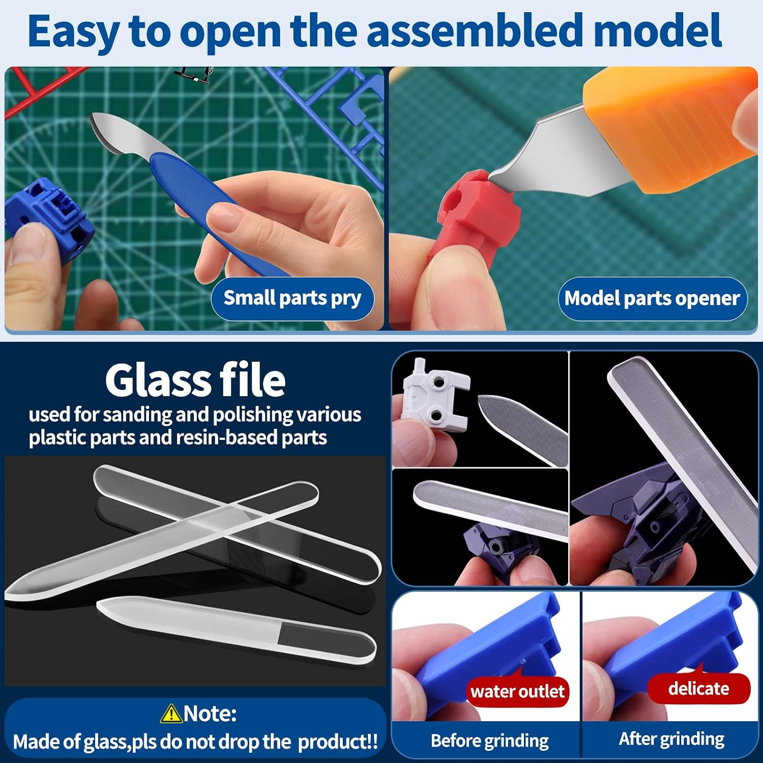 75Pcs Modeler Basic Tools Craft Set, Hobby Modeling Tools for Gundam Model Car A