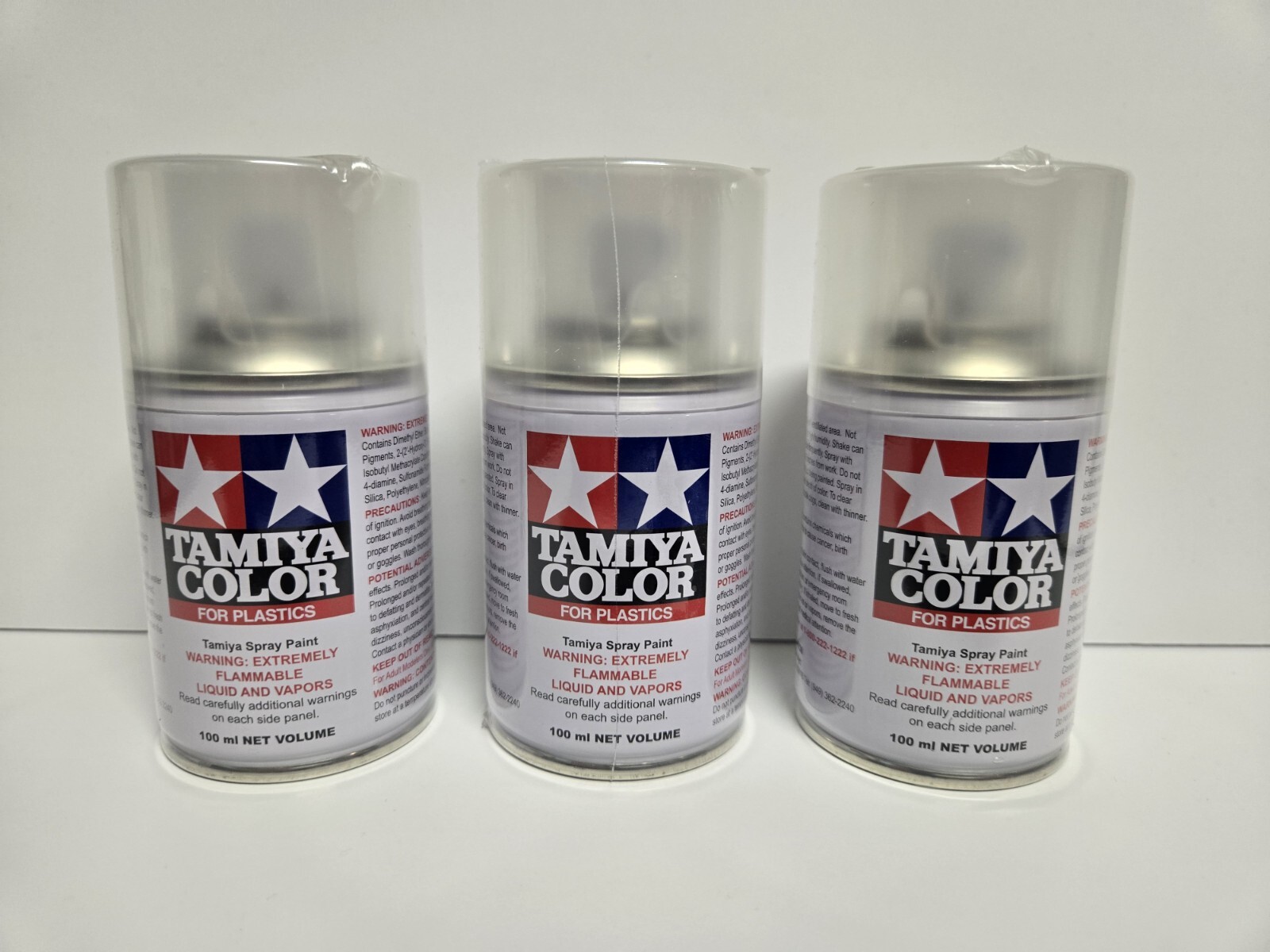 3 pack Tamiya America Spray Lacquer TS-80 Flat Clear TAM85080 Lacquer ts80