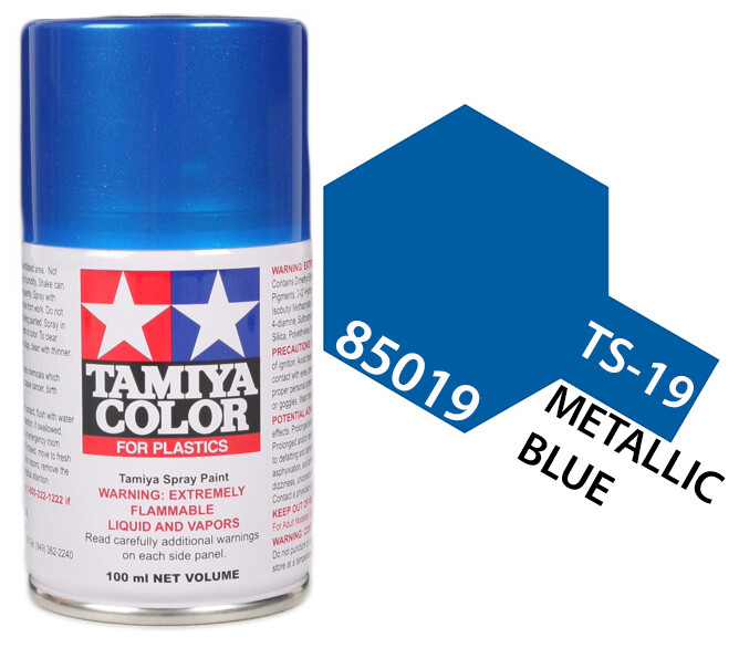 Tamiya 85019 TS-19 Metallic Blue Lacquer Spray Paint 100ml – US