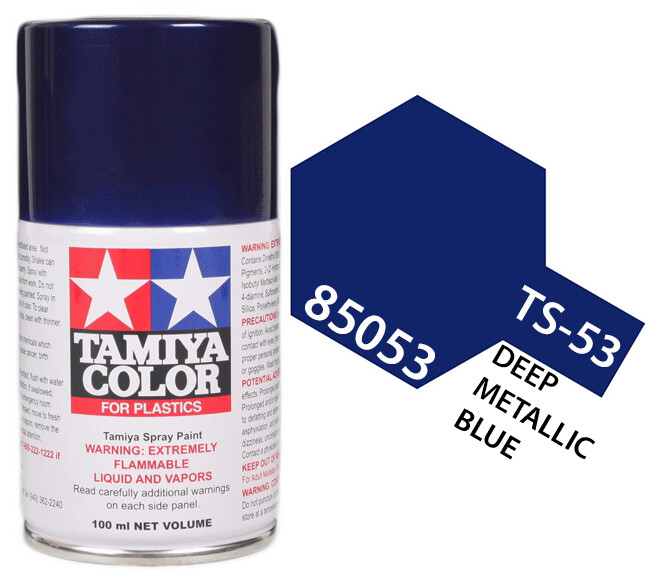Tamiya 85053 TS-53 Deep Metallic Blue Lacquer Spray Paint 100ml – US