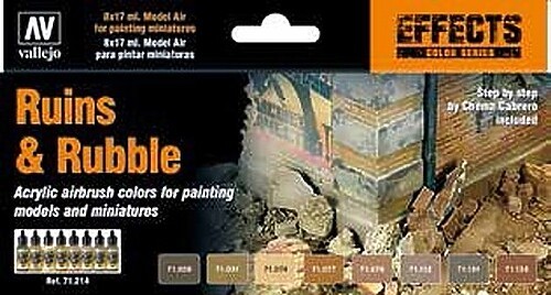 Vallejo Ruins amp; Rubble Effects Model Air (8 Colors) – Hobby and