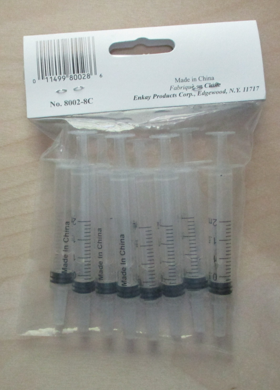 2ml Small Multi-Use Straight Tip Syringes 8 Bagged ENKAY HOBBY MODEL TOOL 8002
