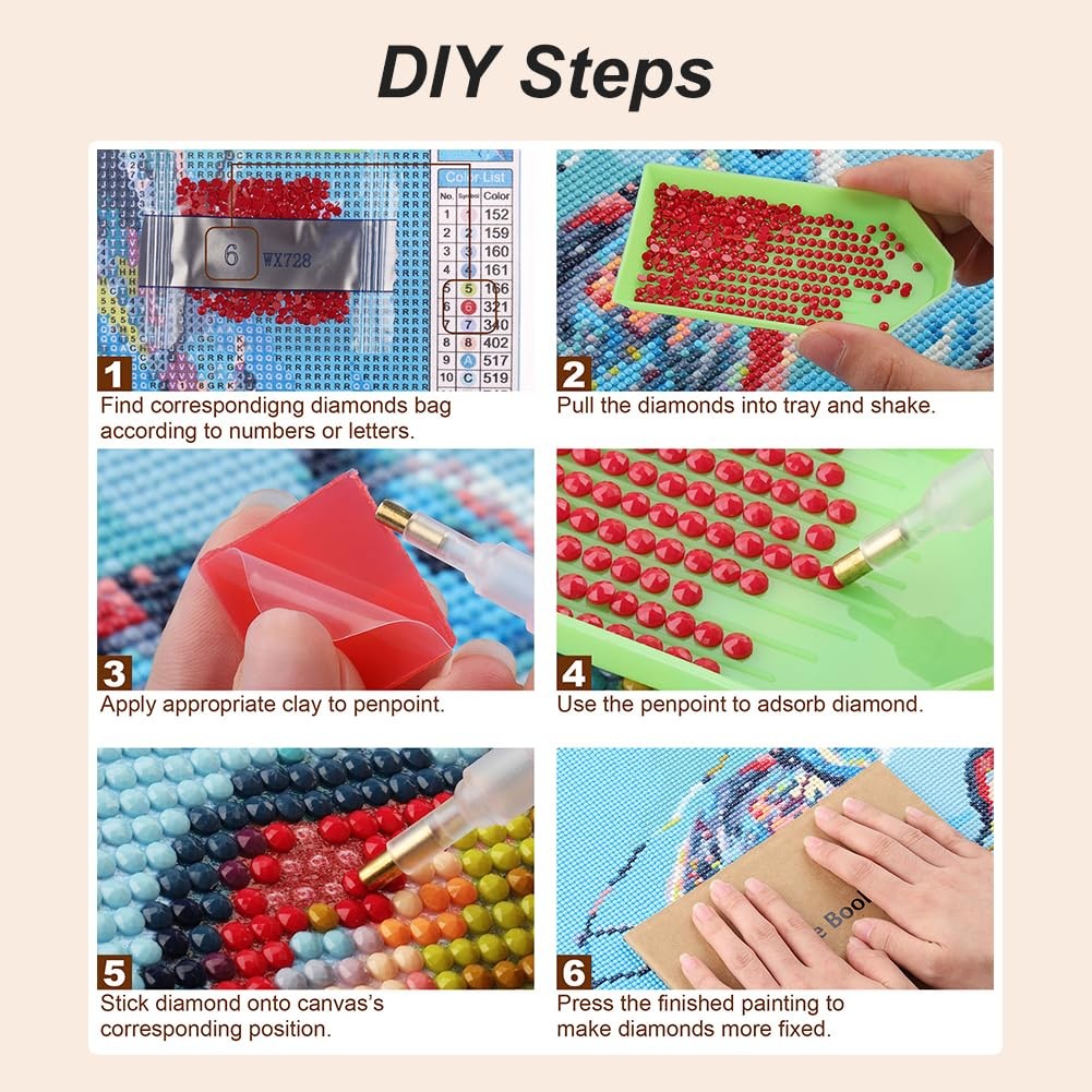 Anuver Truck Diamond Painting Kits for 12 inches x 12 inches, Multicolor