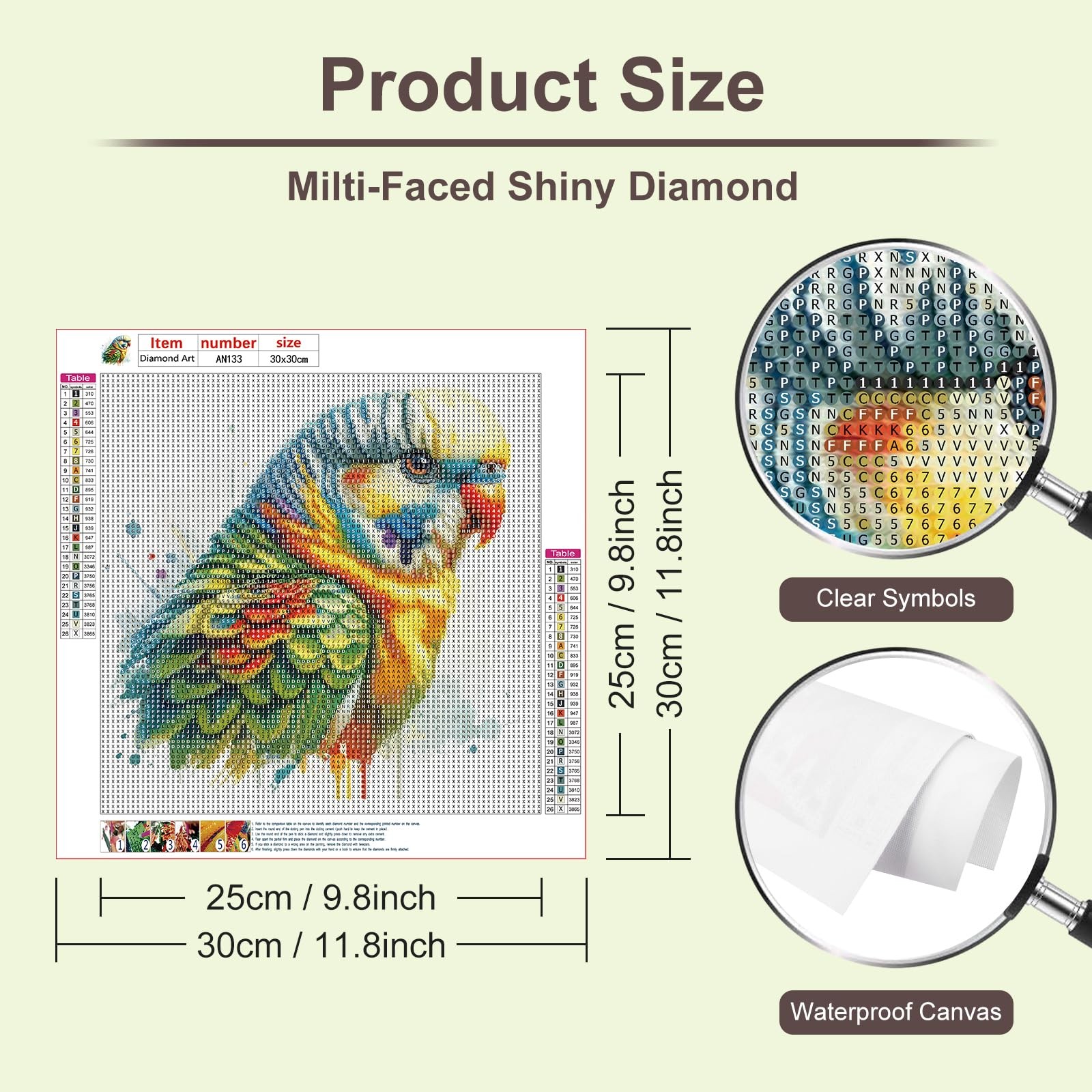 Anuver Parrot Diamond Art Kits for Adults, Full Drill Multicolor