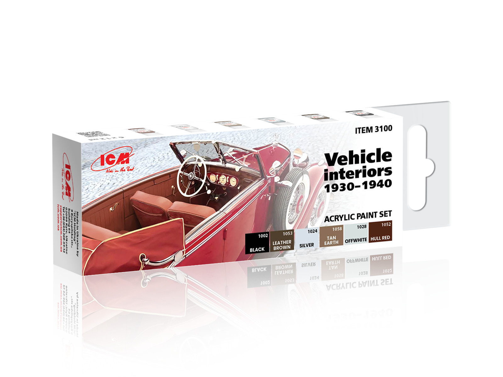 ICM 3100 – Acrylic paint set for Vehicle interiors 1930-1940