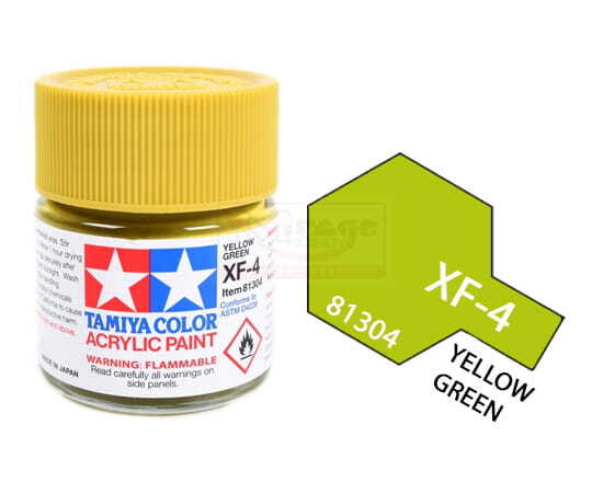 Tamiya Acrylic Paint 81304 XF-4 Yellow Green 23ml [MATT]