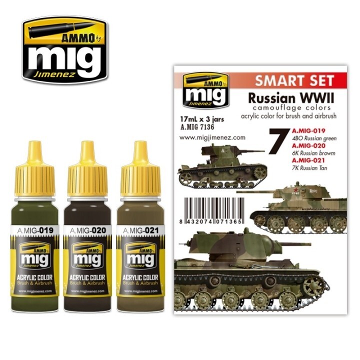 Mig ammo #7136 RUSSIAN WWII COLORS SET